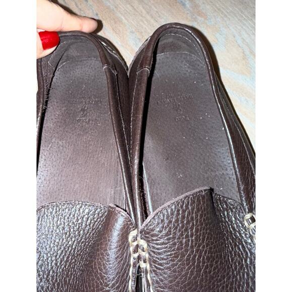 Polo Ralph Lauren Terence Venetian Pebbled Leather Driving Loafer chocolate 10.5 - Picture 7 of 8